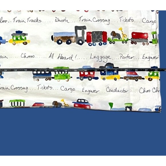 Pottery Barn Train Animals Pillow Case Standard Cover Kid Pillowcase Replacement - Picture 4 of 9